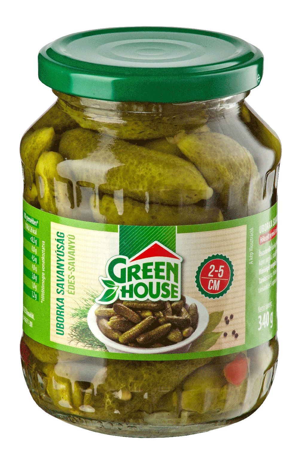 Uborka savanyúság 2-5 cm édes-savanyú, 340g